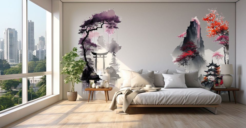 Empty modern room with white walls and large windows Minimalist interior design in a luxury apartment The space is clean and contemporary by Generative AI